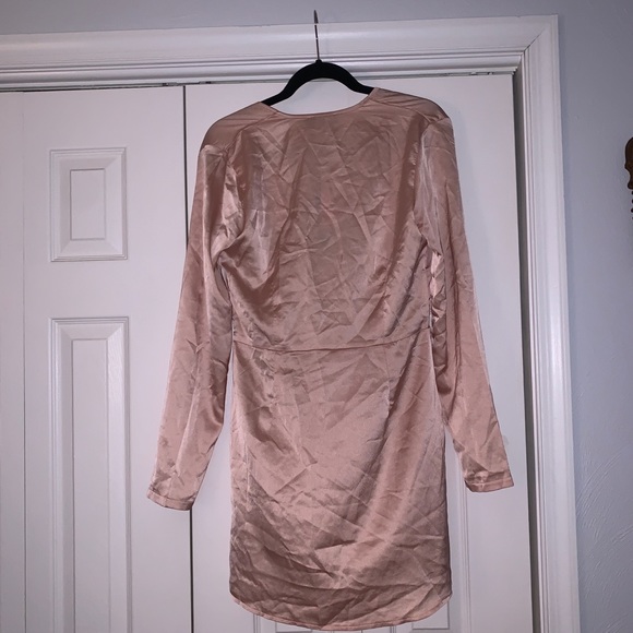 PLT satin wrap dress - Picture 3 of 5